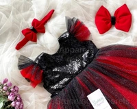 Ruffled Slewves Partywear Dress  - 4-5 Years