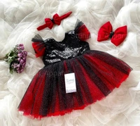 Ruffled Slewves Partywear Dress  - 4-5 Years