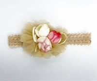 Floral Lace Headband (0-3 Months) - Golden Glow, 0-3 Months