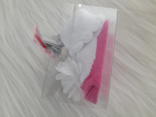 Cute Baby Socks And Headband (0-6 Months )