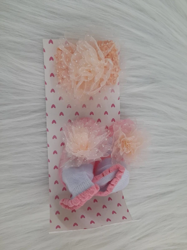 Cute Baby Socks And Headband (0-6 Months )