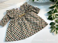 Long Sleeves Ruffled Casual  Baby Frock  - 0-3 Months