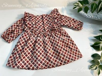 Long Sleeves Ruffled Casual  Baby Frock  - 3-6 Month