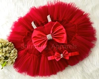 Sweetheart Hand Work Partywer Red Frock  - 0-3month