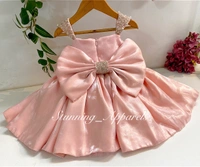Designer Hand Work Jimmy Chue Light Peach Dress  - 9-12 Month