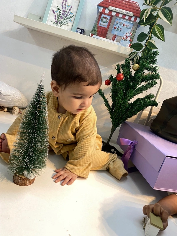 Double Folded Three Layered Green Dress  - 9-12 Month