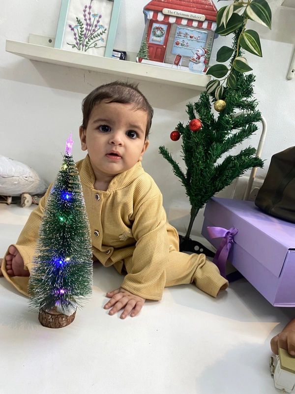 Double Folded Three Layered Green Dress  - 4-5 Years