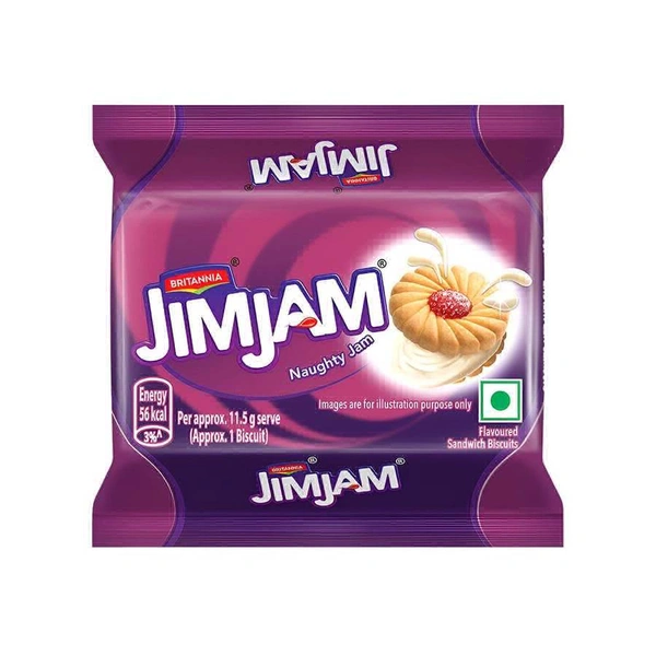 Britannia Jim Jam Sandwich Cream Biscuits - 138 Grm.