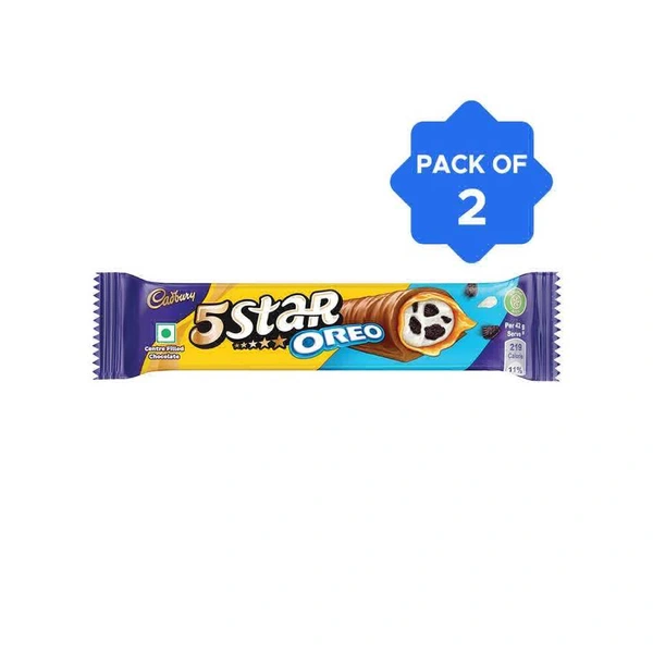 Cadbury 5 Star Oreo Chocolate Filled Bar - Pack of 2 - 2 Pieces