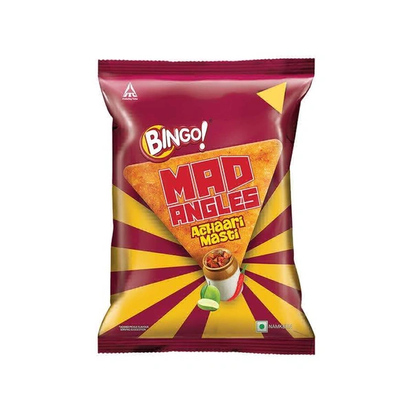 Bingo Mad Angles Achaari Masti Crisps - 66 Grm.