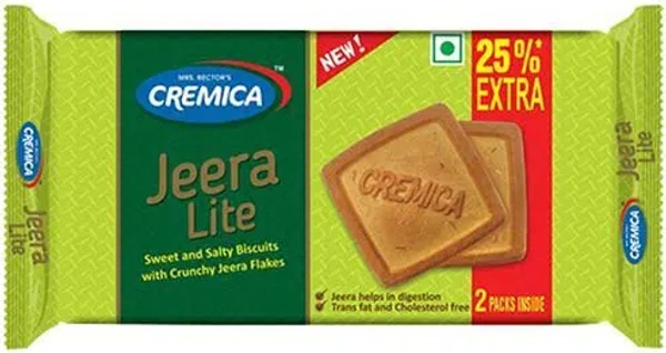 Cremica Jeera Lite Biscuit - Sweet & Salt, Crunchy, 175 g - 175 Grams