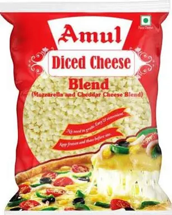 Amul Diced Cheese Blend 200 g Pouch - 200 Gram