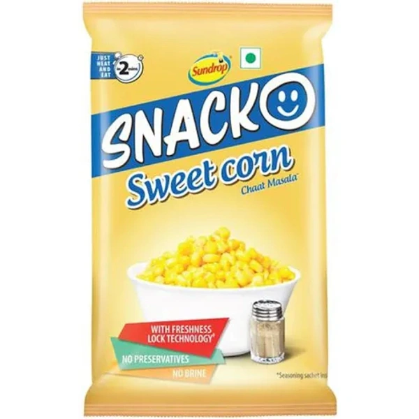 Sundrop Snacko Instant Sweet Corn - Chaat Masala Flavour, No Preservatives, 121 g - 159g