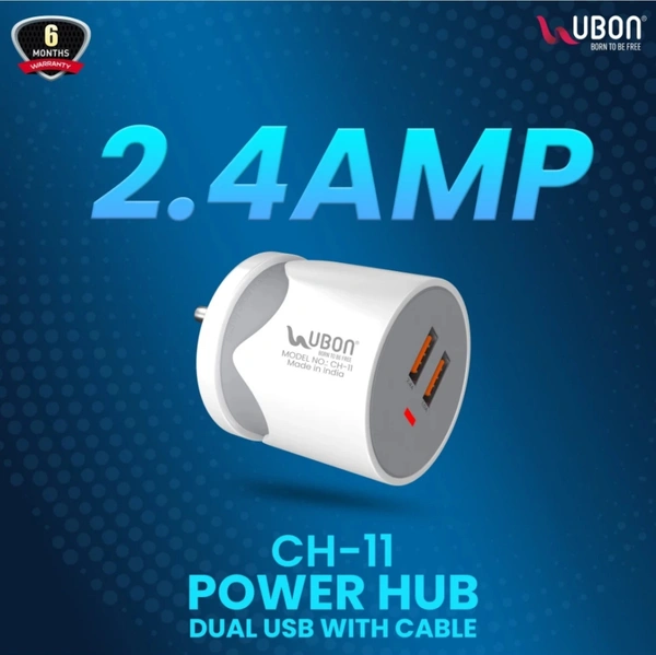 UBON CH-11 Charger 2.4 Amp Dual Usb Port 