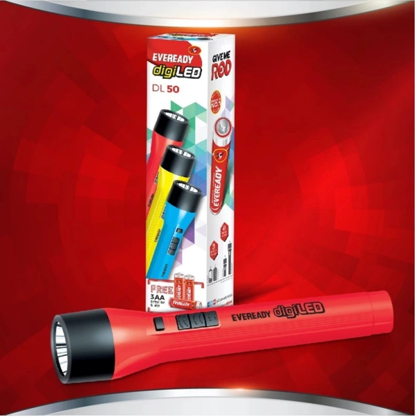Eveready DL50 Flash Light  - Red .blue .yellow