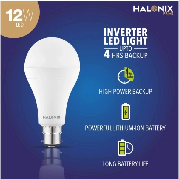 12 W Led HALONIX PRIME INVERTER LED LIGHT UPTO 4 HRS BACKUP - White