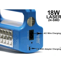Rook Light 18w Laser 24 -SMD With SOLAR PANEL - RBG