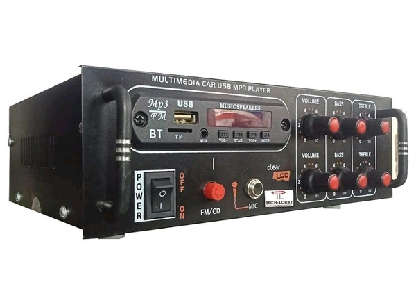 Amplifier Music  Ac+Dc 4440 Dual Ic  Usb + bluetooth + Fm  - White