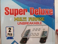 Super Deluxe Multi Purpose Unbreakable Set Top Box Stand With 2 Remote Pockets Dp-777 - White, All Size