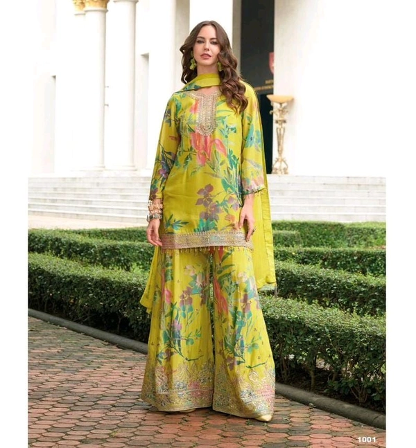 Mukhi Sharara Suit  - Free Size Fits Upto 2XL