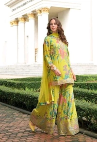 Mukhi Sharara Suit  - Free Size Fits Upto 2XL