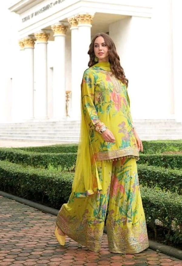 Mukhi Sharara Suit  - Free Size Fits Upto 2XL