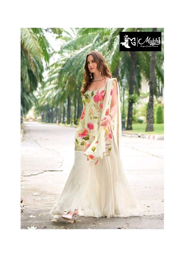 Mukhi Sharara Suit  - Free Size Fits Upto 2XL