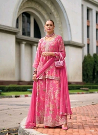 Mukhi  Sharara Suit  - Free Size Fits Upto 2XL