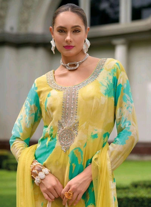 Mukhi Sharara Suit - Free Size Fits Upto 2XL
