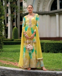 Mukhi Sharara Suit - Free Size Fits Upto 2XL