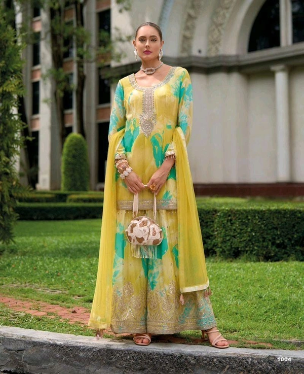 Mukhi Sharara Suit - Free Size Fits Upto 2XL