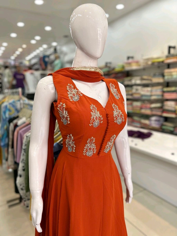 Mukhi  Long Frock Suit - Up To XL