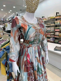 Mukhi  Printed Long Dress - 2XL