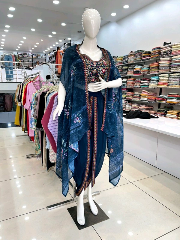 Mukhi Tulip Shrug Dress  - Free Size Upto XL, Free Alterations Call 9988185110