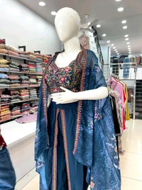 Mukhi Tulip Shrug Dress  - Free Size Upto XL, Free Alterations Call 9988185110
