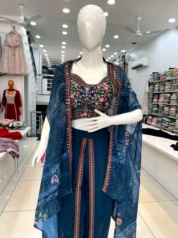 Mukhi Tulip Shrug Dress  - Free Size Upto XL, Free Alterations Call 9988185110