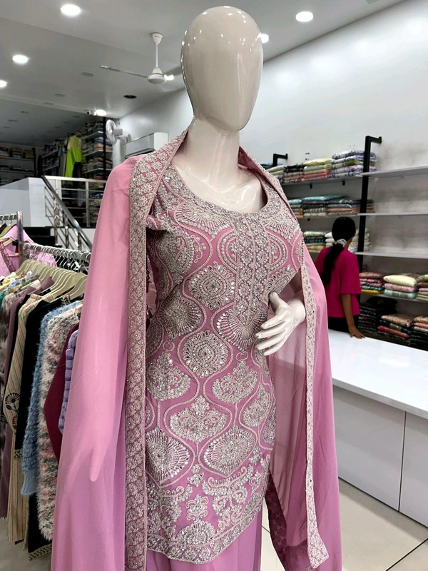 Mukhi Pakistani Suit Pathani  - Free Size Fit Upto XL, Pink