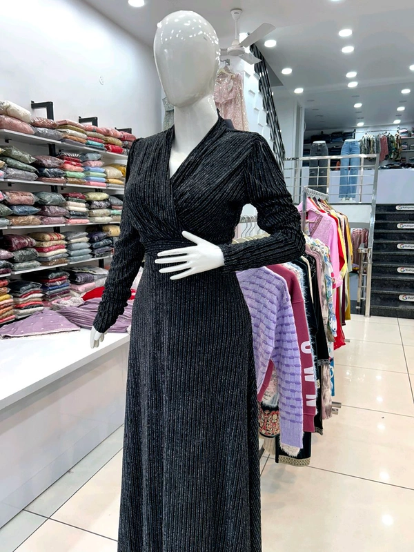Mukhi  Bodycon Dress  - Black, 3xl