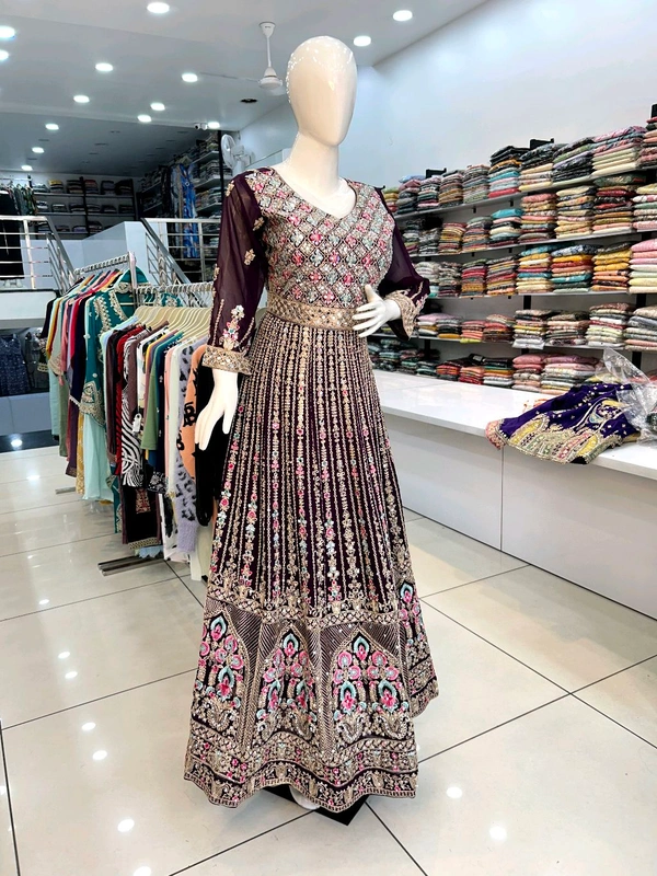 Mukhi Gown  - Temptress, Free Alterations Call 9988185110, Free Size Upto XL