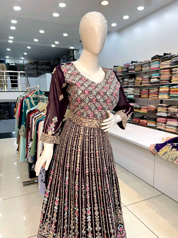 Mukhi Gown  - Temptress, Free Alterations Call 9988185110, Free Size Upto XL