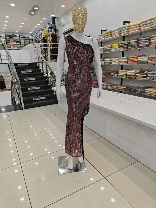 Mukhi Party Wear Shimmer Dress - L