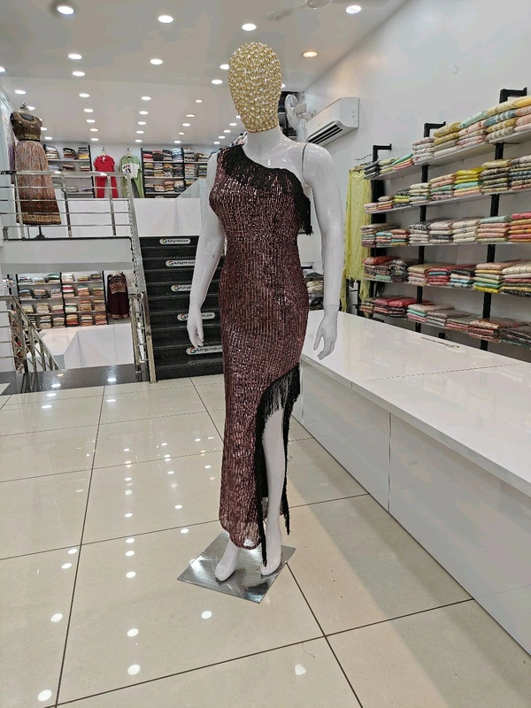 Mukhi Party Wear Shimmer Dress - L