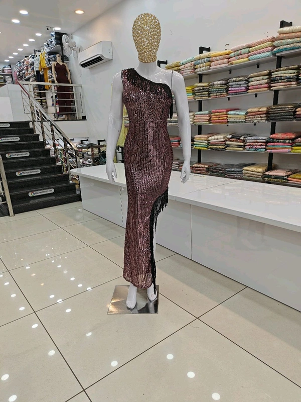 Mukhi Party Wear Shimmer Dress - L