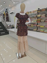 Mukhi PEPLUM WITH GARARA  - Free Size Upto XL