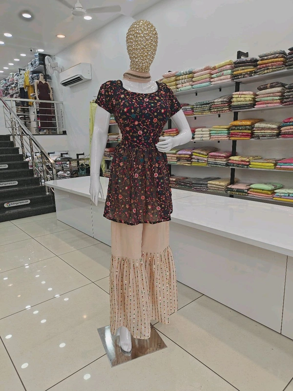 Mukhi PEPLUM WITH GARARA  - Free Size Upto XL