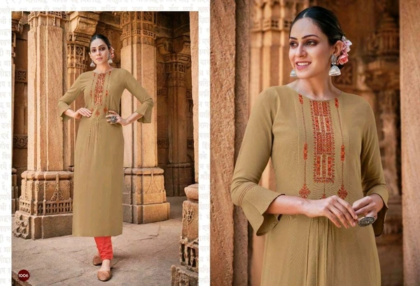 Mukhi Single Kurti  - L