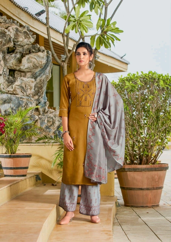 Mukhi Pant Plazo Suit  - XL