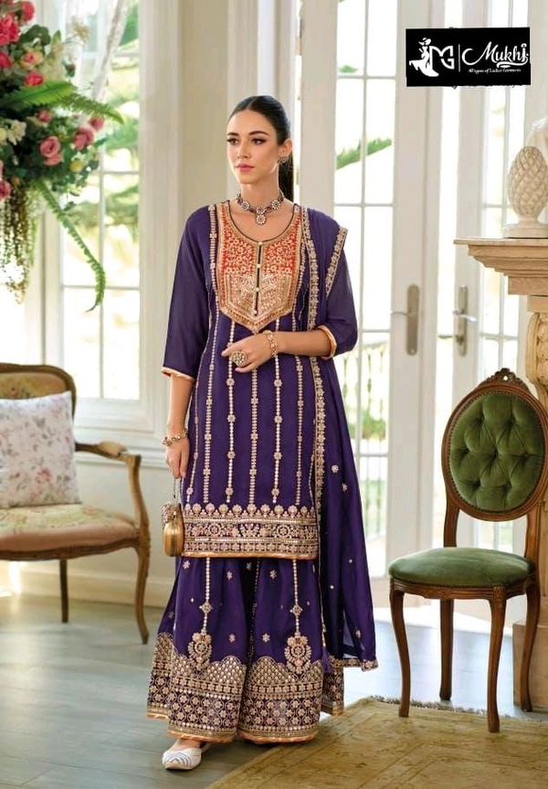 Mukhi Sharara Suit  - 3XL
