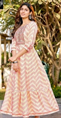 Mukhi Single Frock  - L