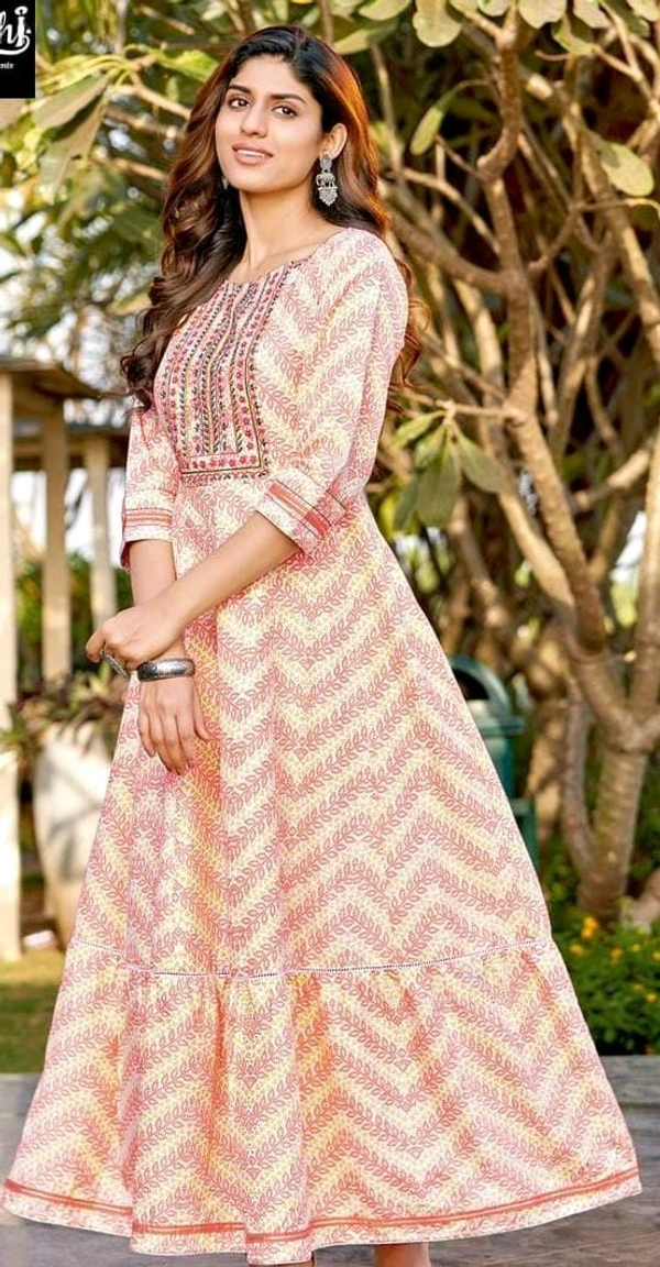 Mukhi Single Frock  - L